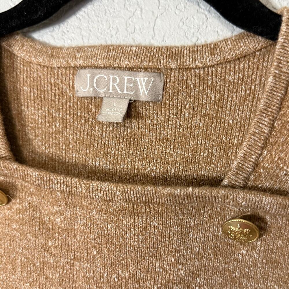 J.Crew‎ Sweater shell with buttons in merino-linen blend Size Large - Picture 6 of 8
